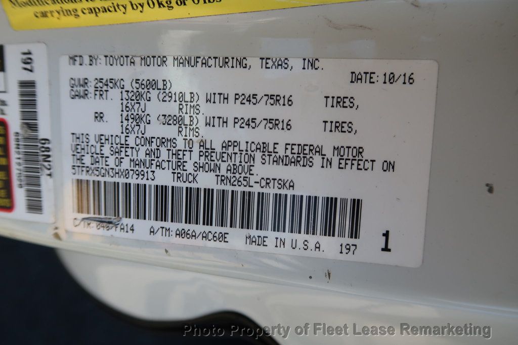 2017 Toyota Tacoma Tacoma 2WD Ext Cab SR5 Shell - 23100828 - 13