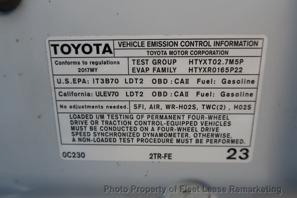 2017 Toyota Tacoma Tacoma 2WD Ext Cab SR5 Shell - 23100828 - 36