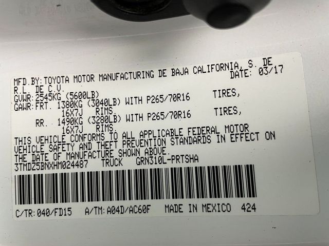 2017 Toyota Tacoma TRD Off Road Double Cab 6' Bed V6 4x4 Automatic - 23019246 - 48
