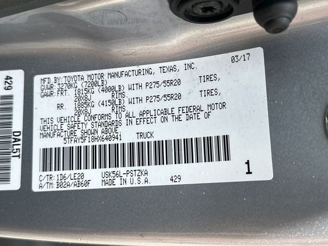 2017 Toyota Tundra Limited - 23001978 - 23