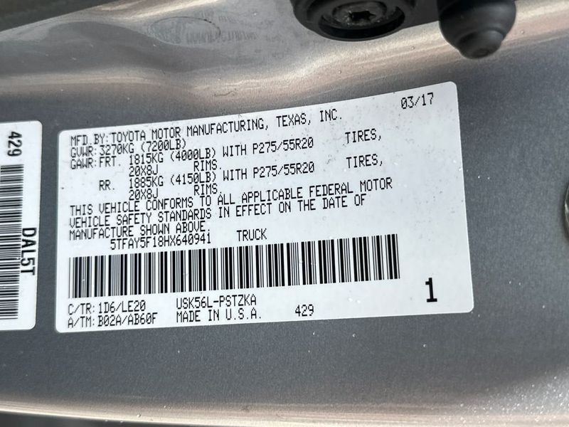 2017 Toyota Tundra Limited - 23001978 - 23