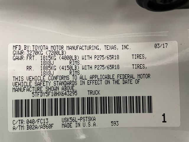 2017 Toyota Tundra SR5 - 22973321 - 49