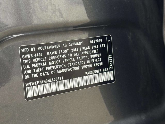 2017 Volkswagen CC 2.0T Sport DSG PZEV - 22984888 - 37