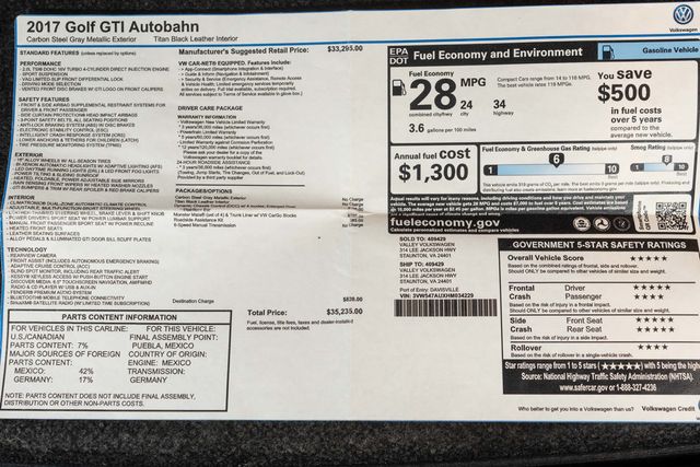 2017 Volkswagen Golf GTI 2.0T 4-Door Autobahn Manual - 23001005 - 46