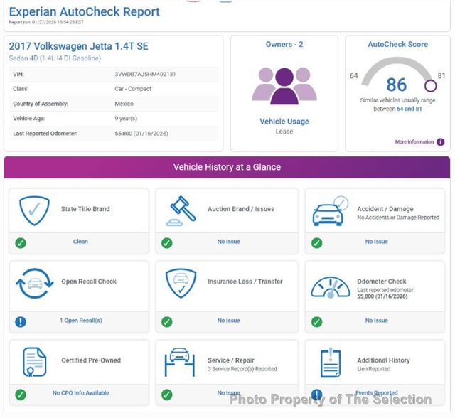 2017 Volkswagen Jetta 1.4T SE W/ BLIND SPOT DETECTION & HEATED SEATS - 22974946 - 1