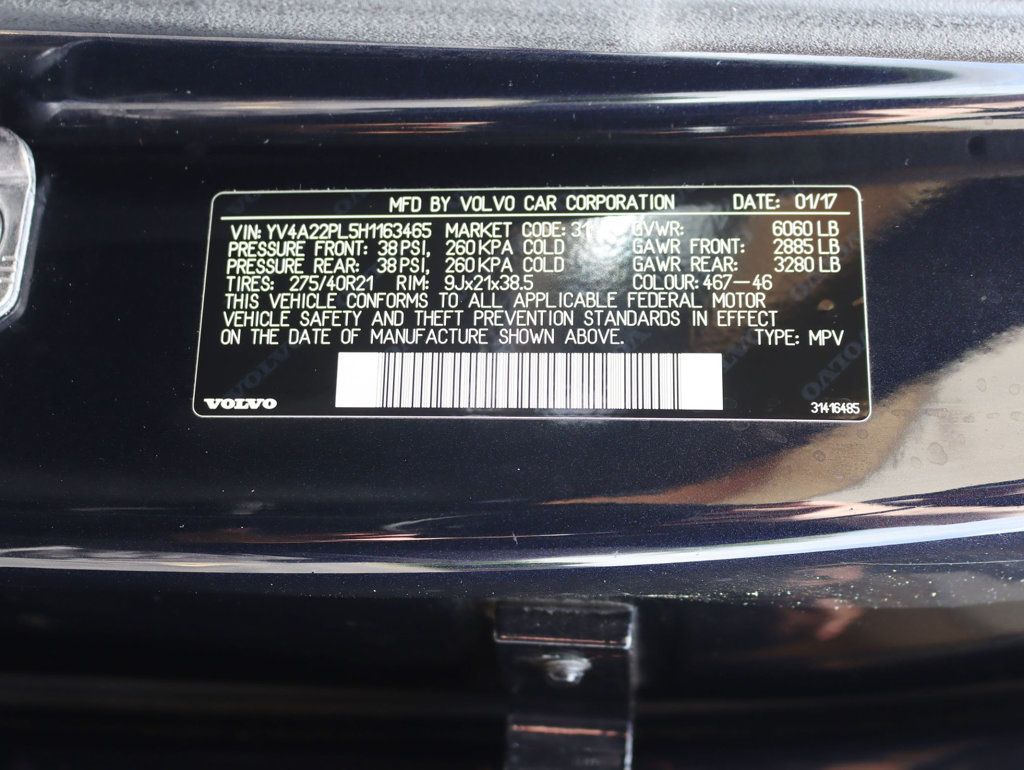 2017 Volvo XC90 T6 AWD 7-Passenger Inscription - 23040585 - 40