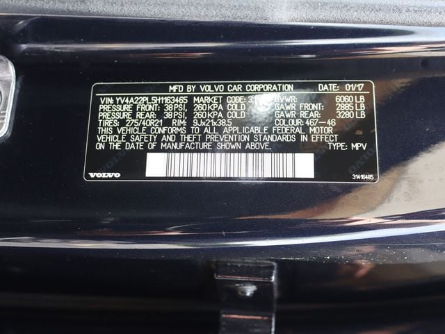 2017 Volvo XC90 T6 AWD 7-Passenger Inscription - 23040585 - 40