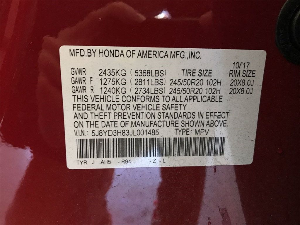 2018 Acura MDX FWD w/Advance Pkg - 21189931 - 23