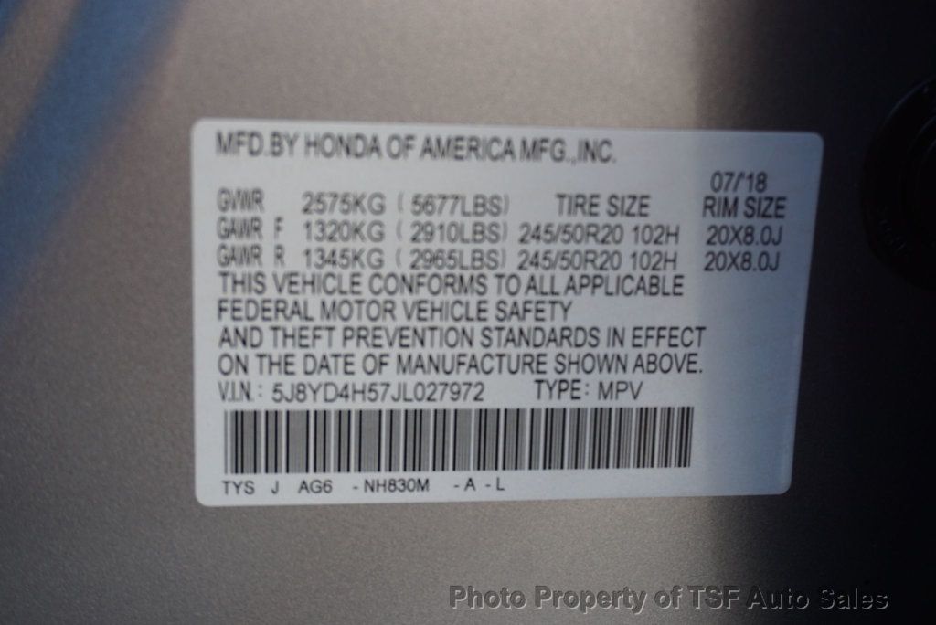 2018 Acura MDX SH-AWD w/Technology Pkg CARPLAY NAVI REAR CAM 3RD ROW LEATHER  - 22912115 - 51