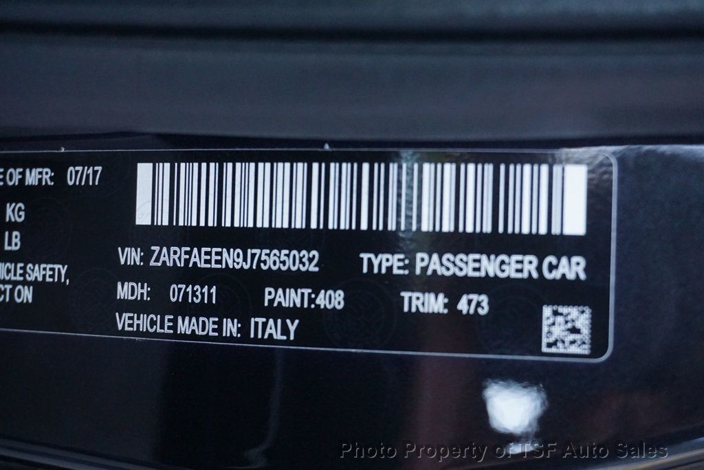 2018 Alfa Romeo Giulia Ti Sport AWD PANO/DRIVER ASSIST STATIC/TI PERFORMANCE PKGS - 23098710 - 13