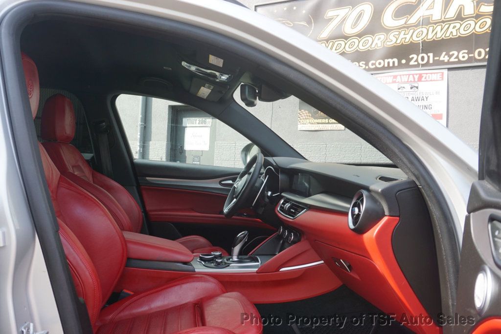 2018 Alfa Romeo Stelvio Ti Sport AWD RED LEATHER NAVIGATION REAR CAMERA HEATED SEATS  - 23039715 - 10