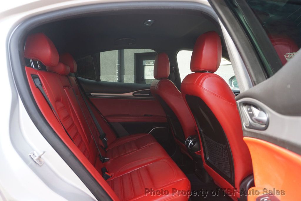 2018 Alfa Romeo Stelvio Ti Sport AWD RED LEATHER NAVIGATION REAR CAMERA HEATED SEATS  - 23039715 - 14