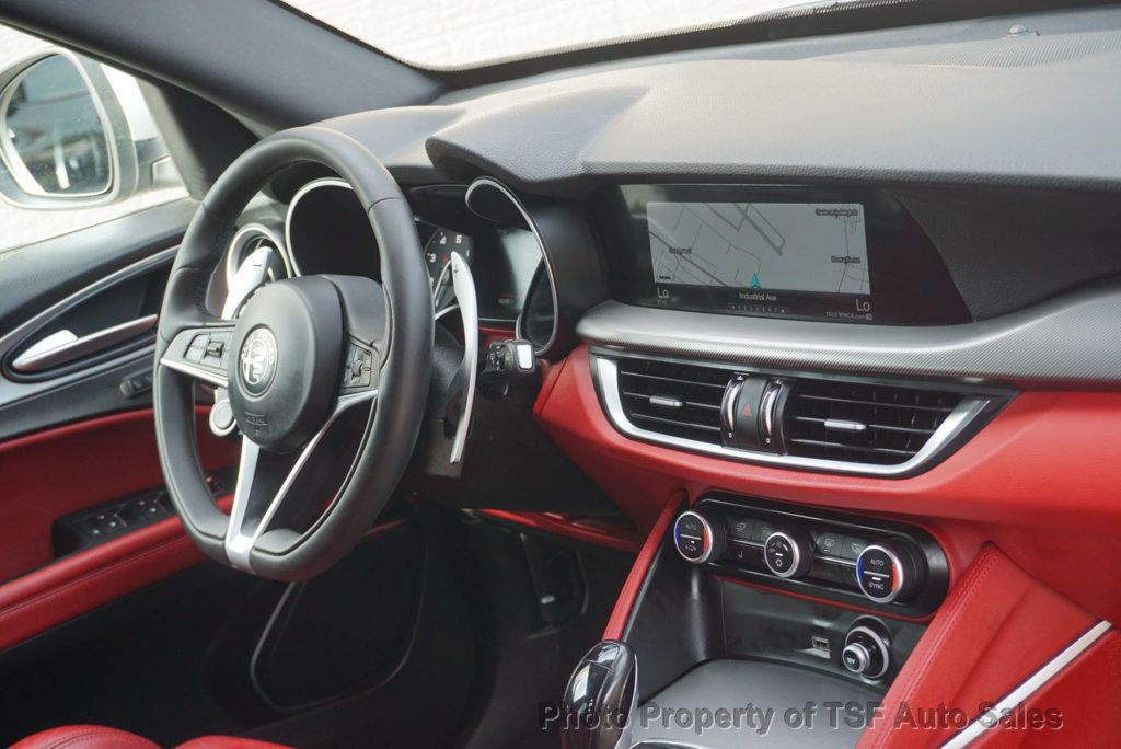 2018 Alfa Romeo Stelvio Ti Sport AWD RED LEATHER NAVIGATION REAR CAMERA HEATED SEATS  - 23039715 - 19