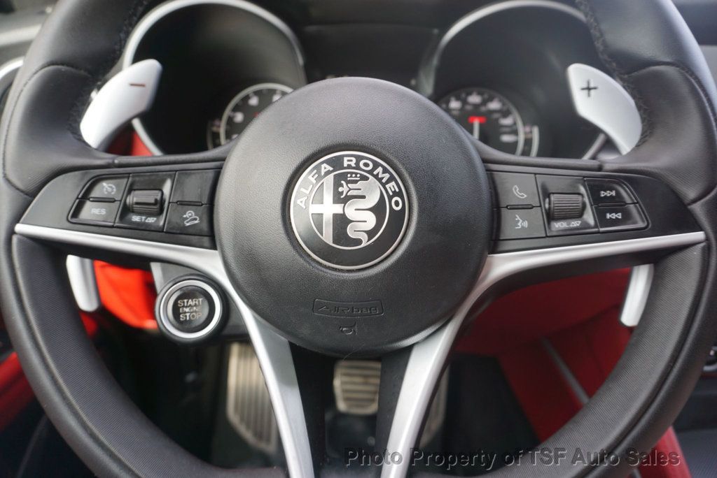 2018 Alfa Romeo Stelvio Ti Sport AWD RED LEATHER NAVIGATION REAR CAMERA HEATED SEATS  - 23039715 - 29