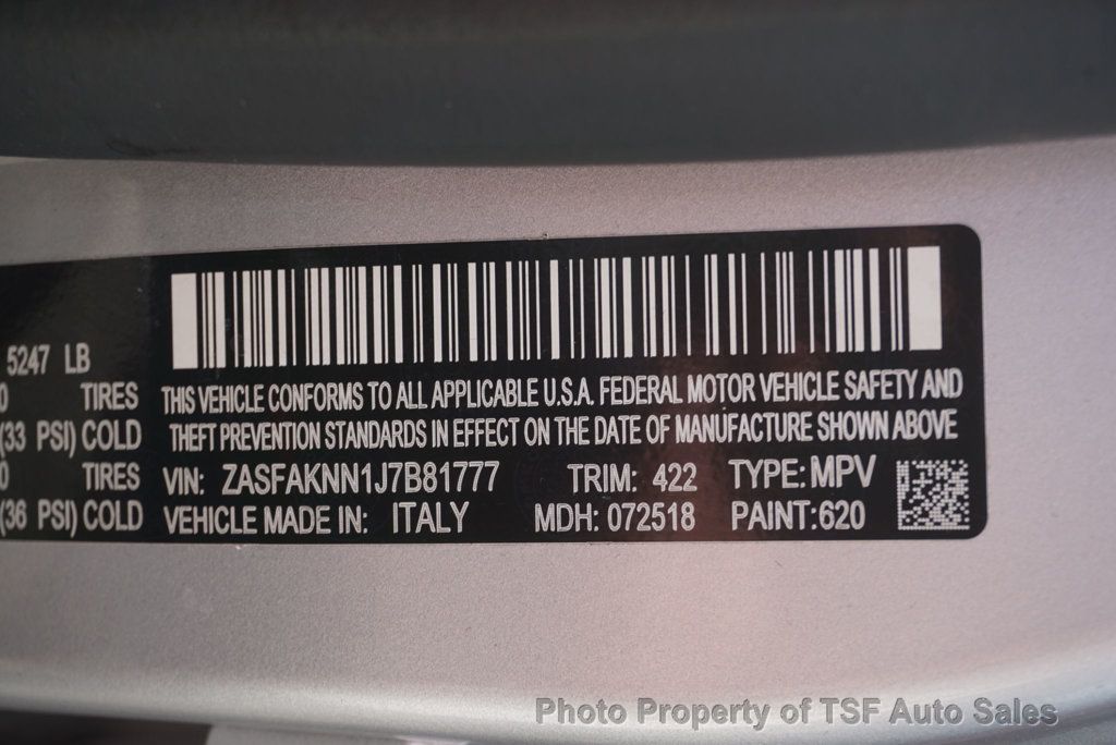 2018 Alfa Romeo Stelvio Ti Sport AWD RED LEATHER NAVIGATION REAR CAMERA HEATED SEATS  - 23039715 - 36
