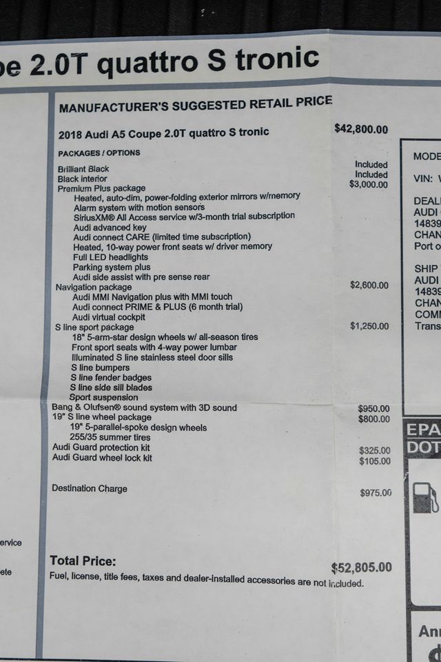 2018 Audi A5 Coupe 2.0 TFSI Premium Plus S tronic - 22904719 - 45