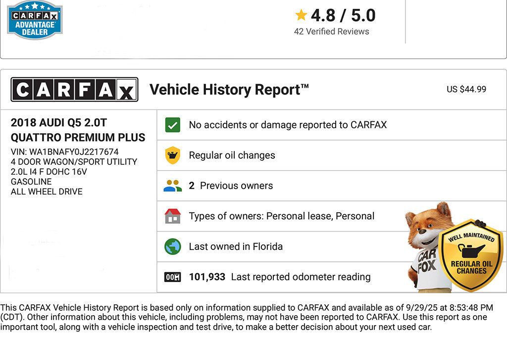 2018 Audi Q5 2.0 TFSI Premium Plus - 22924136 - 1