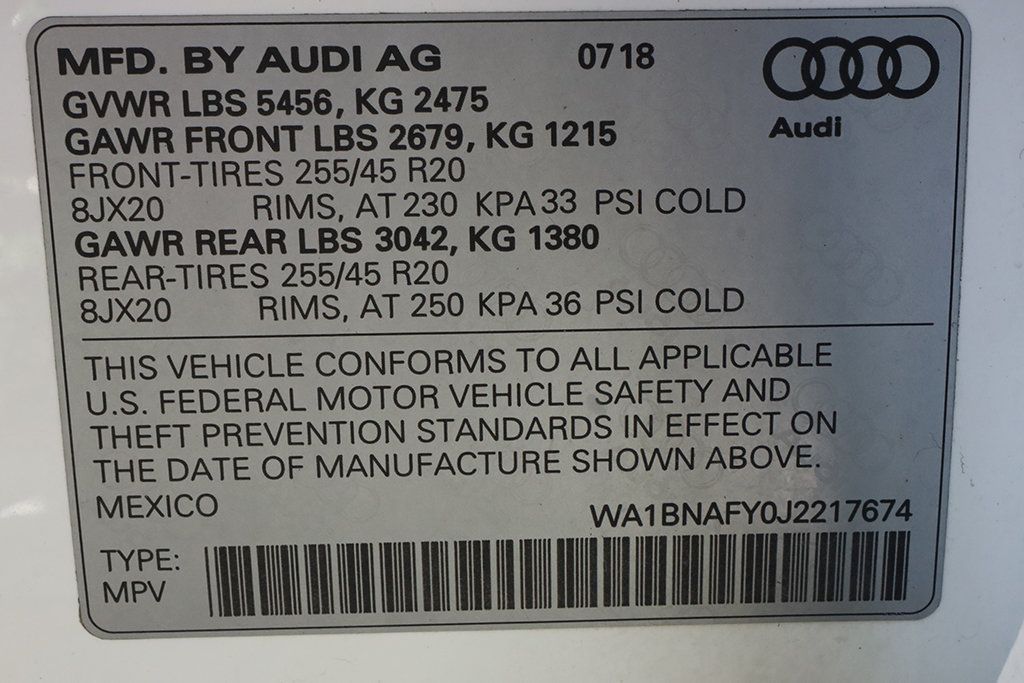 2018 Audi Q5 2.0 TFSI Premium Plus - 22924136 - 58