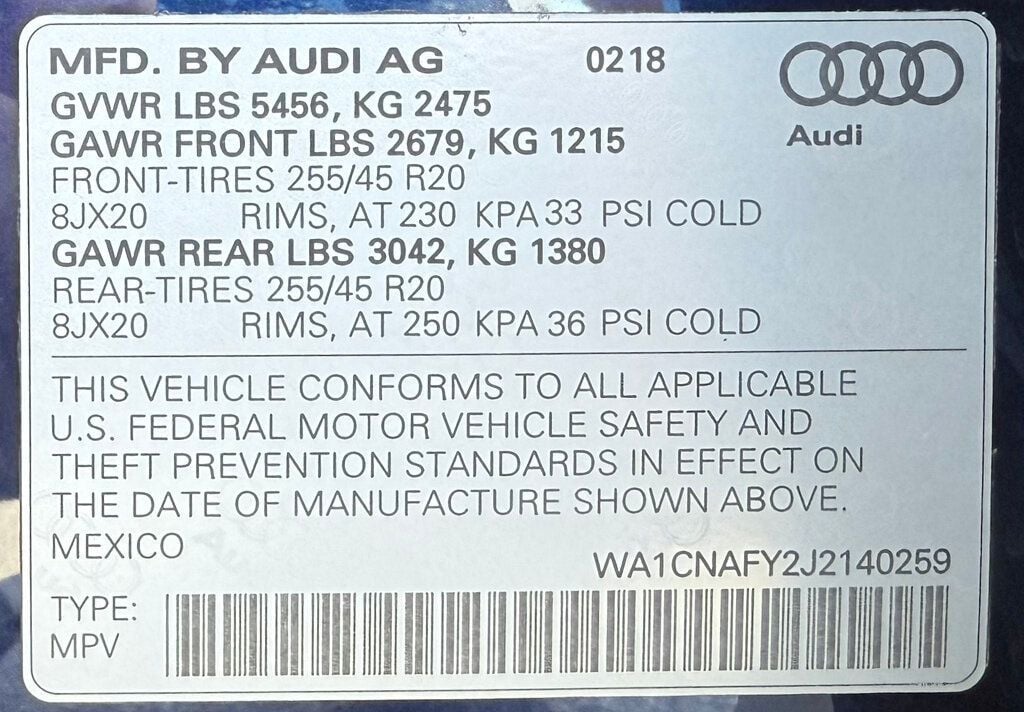 2018 Audi Q5 2.0 TFSI Prestige - 22912061 - 45