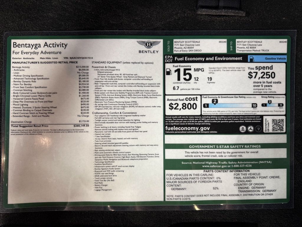 2018 Bentley Bentayga Activity Edition AWD - 23031109 - 67