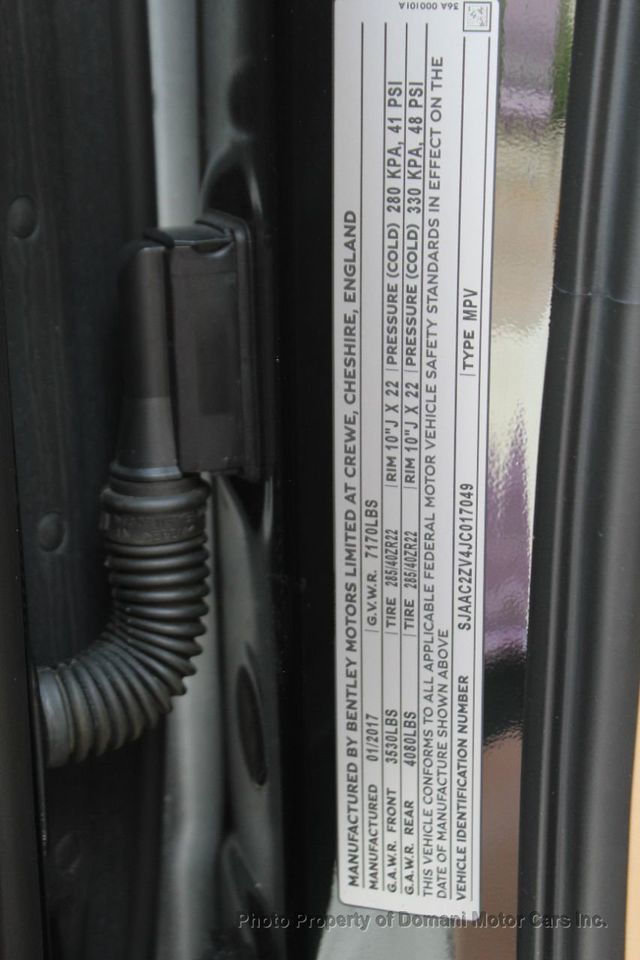 2018 Bentley Bentayga ONE FLORIDA OWNER,ORIGINALLY $ 275,420,SIGNATURE W12 - 21013509 - 11