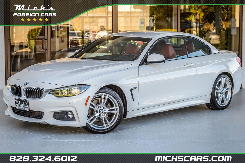 2018 BMW 4 Series 430i CONVERTIBLE - WHITE ON RED - NAV - BACKUP CAM - BEAUTIFUL - 23096161 - 0