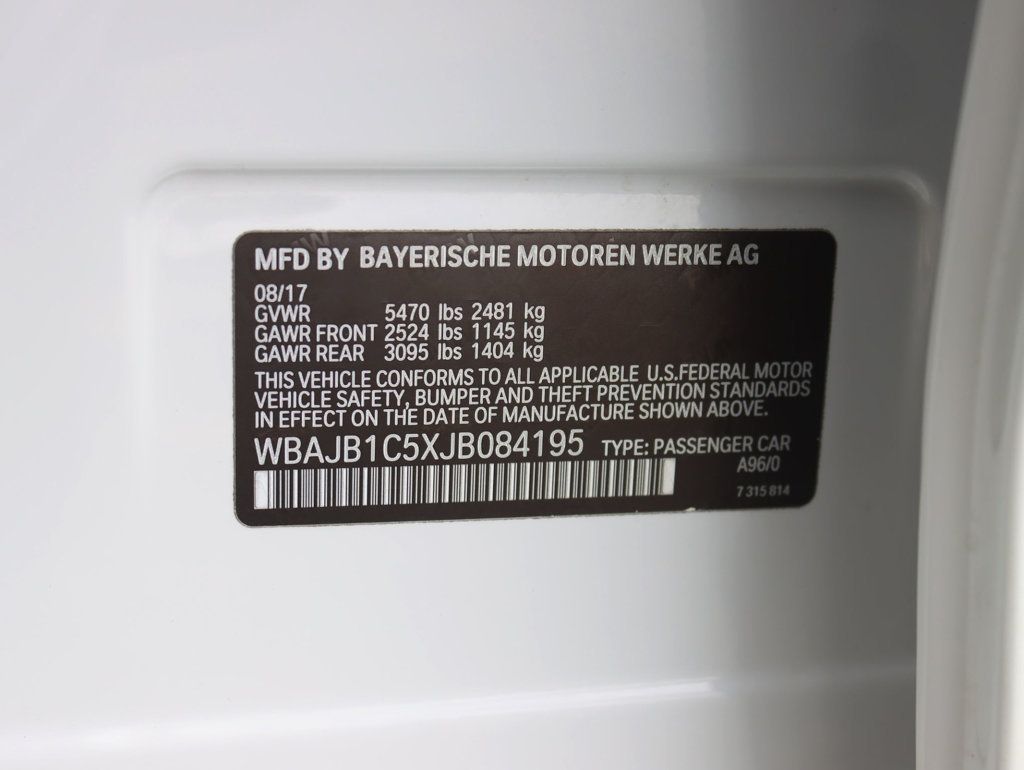 2018 BMW 5 Series 530e xDrive iPerformance Plug-In Hybrid - 22958222 - 35