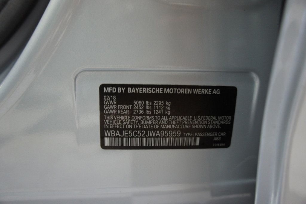 2018 BMW 5 Series V6, Turbo, 325 HP,   , Stunning! - 22936845 - 27