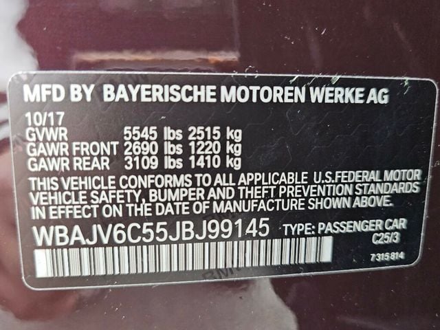 2018 BMW 6 Series 640i xDrive Gran Turismo - 22990095 - 48