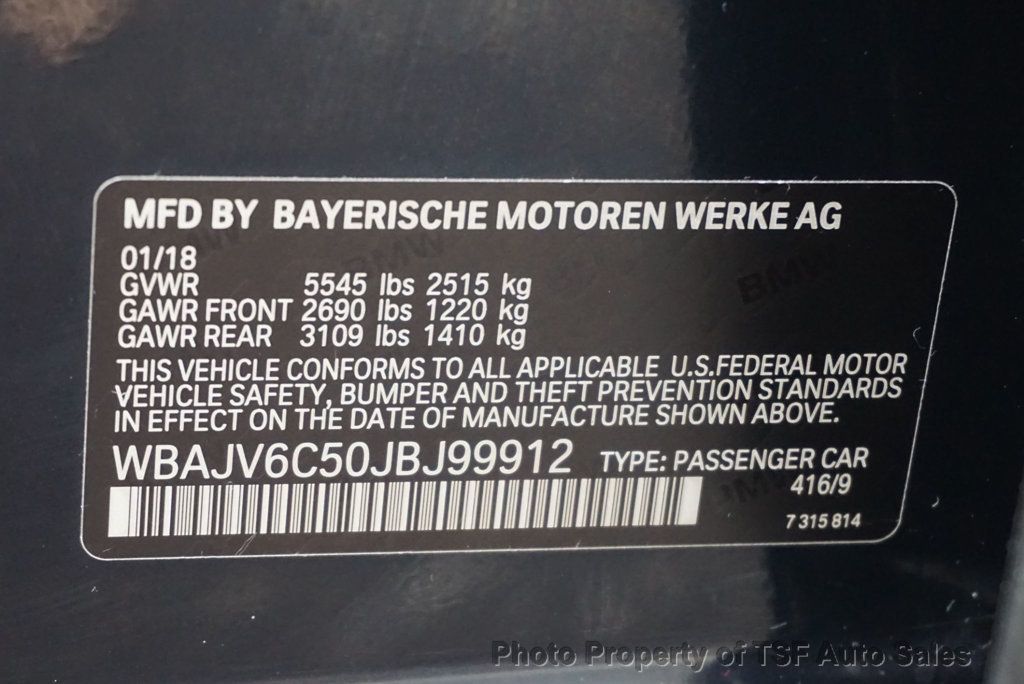 2018 BMW 6 Series 640i xDrive Gran Turismo M SPORT PKG NAVIGATION 360 CAMERAS PANO - 22975973 - 49