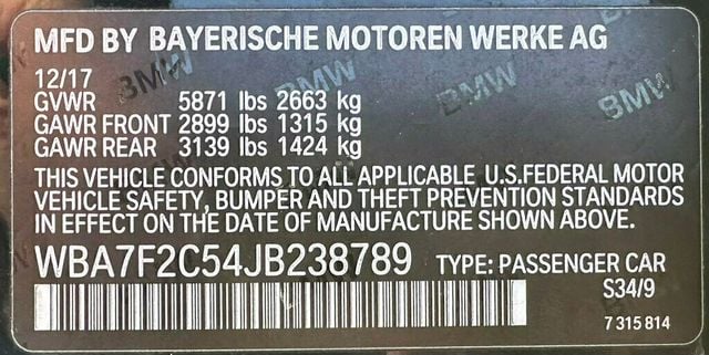 2018 BMW 7 Series 750i xDrive - 22601260 - 48