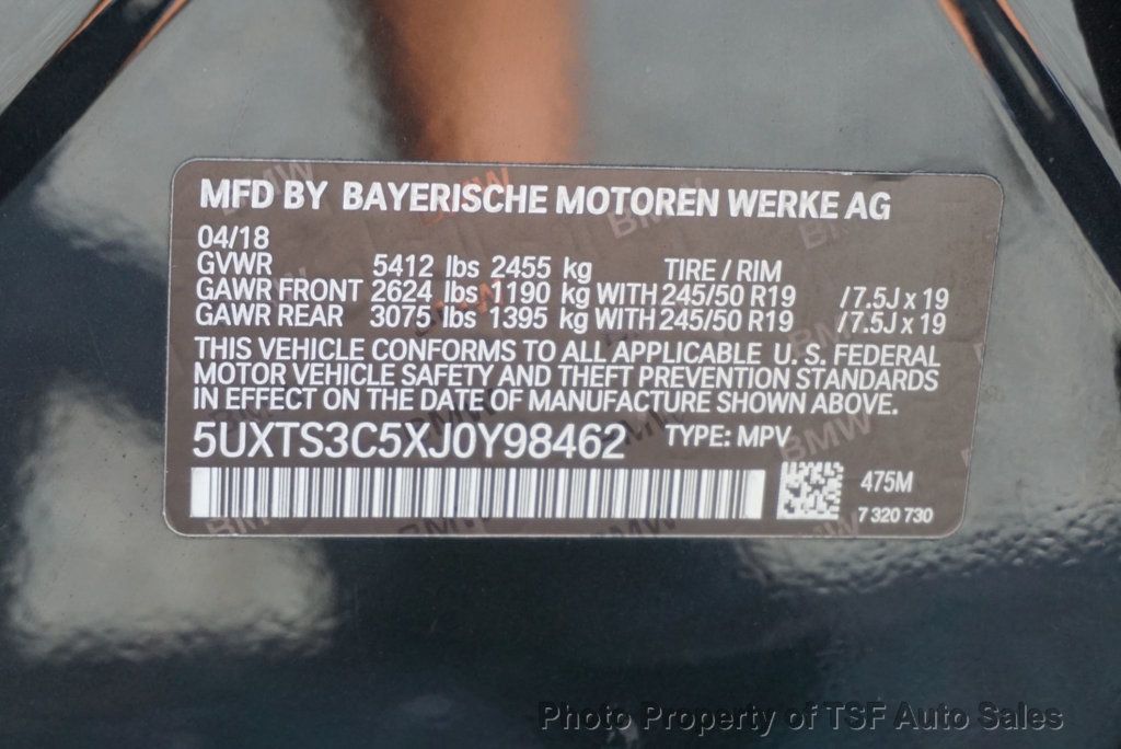 2018 BMW X3 M40i Sports Activity Vehicle DRIVE ASSIST PLUS/PREM PKG 360 CAMS - 23058086 - 40