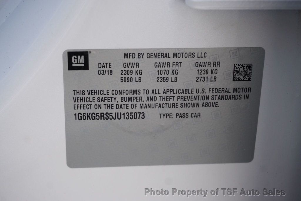 2018 Cadillac CT6 Sedan 3.6L Premium Luxury AWD DRIVE ASSIST ACTIVE CHASIS SUPER CRUISE - 22982367 - 52