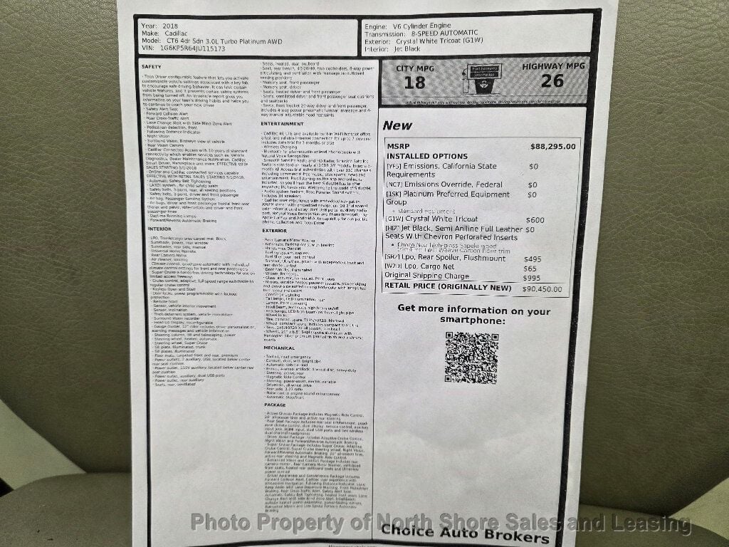 2018 Cadillac CT6 Sedan 4dr Sedan 3.0L Turbo Platinum AWD - 23017646 - 71