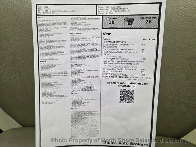 2018 Cadillac CT6 Sedan 4dr Sedan 3.0L Turbo Platinum AWD - 23017646 - 71