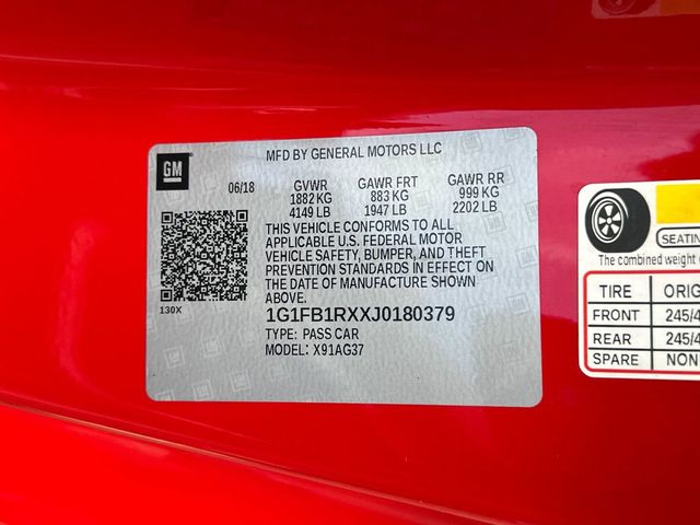 2018 Chevrolet Camaro 2dr Coupe 1LT - 22952234 - 21