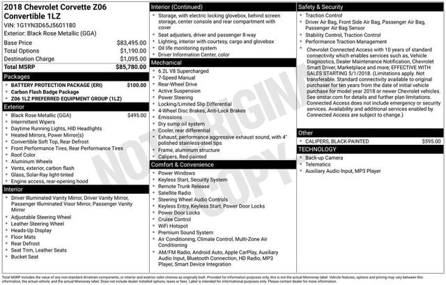 2018 Chevrolet Corvette 1LZ - Photo 2