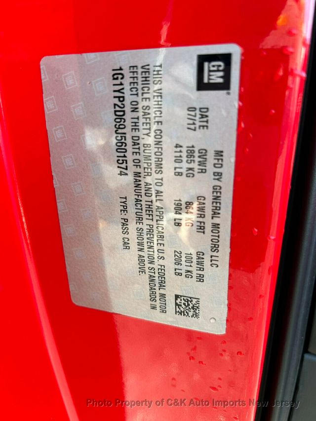 2018 Chevrolet Corvette Z06 1 LZ Preferred Equipment Group,Black Painted Aluminum Wheels - 22956202 - 54