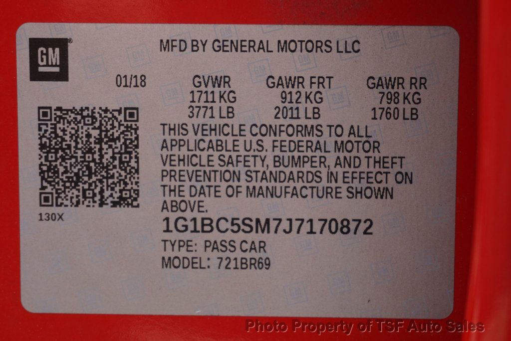 2018 Chevrolet CRUZE 4dr Sedan 1.4L LS w/1SB - 22901825 - 26