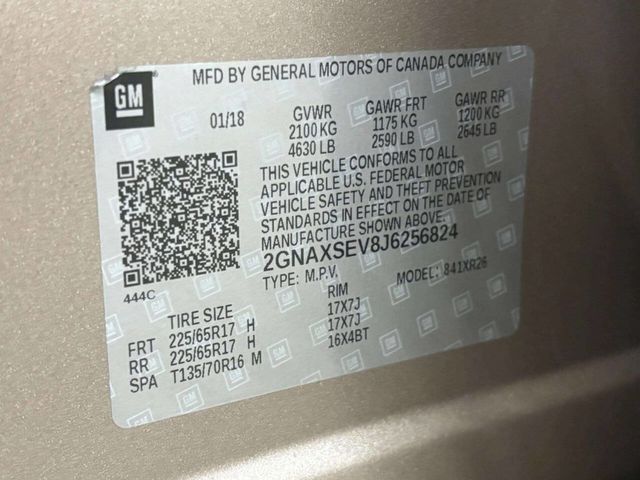 2018 Chevrolet Equinox AWD 4dr LT w/1LT - 22986268 - 39