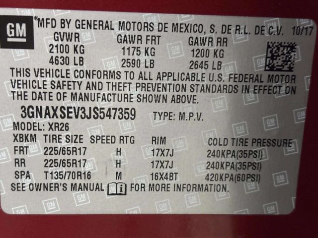 2018 Chevrolet Equinox AWD 4dr LT w/1LT - 23025278 - 36