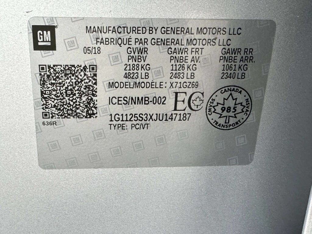 2018 Chevrolet Impala 4dr Sedan Premier w/2LZ - 22993942 - 34