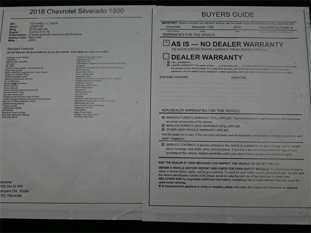 2018 Chevrolet Silverado 1500 4WD Double Cab 143.5" LT w/1LT - 22904261 - 7