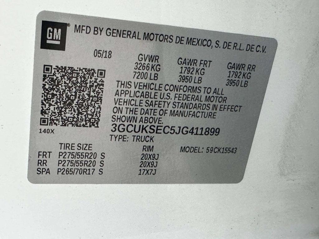 2018 Chevrolet Silverado 1500 LTZ 4x4 4dr Crew Cab 5.8 ft. SB - 23008656 - 17