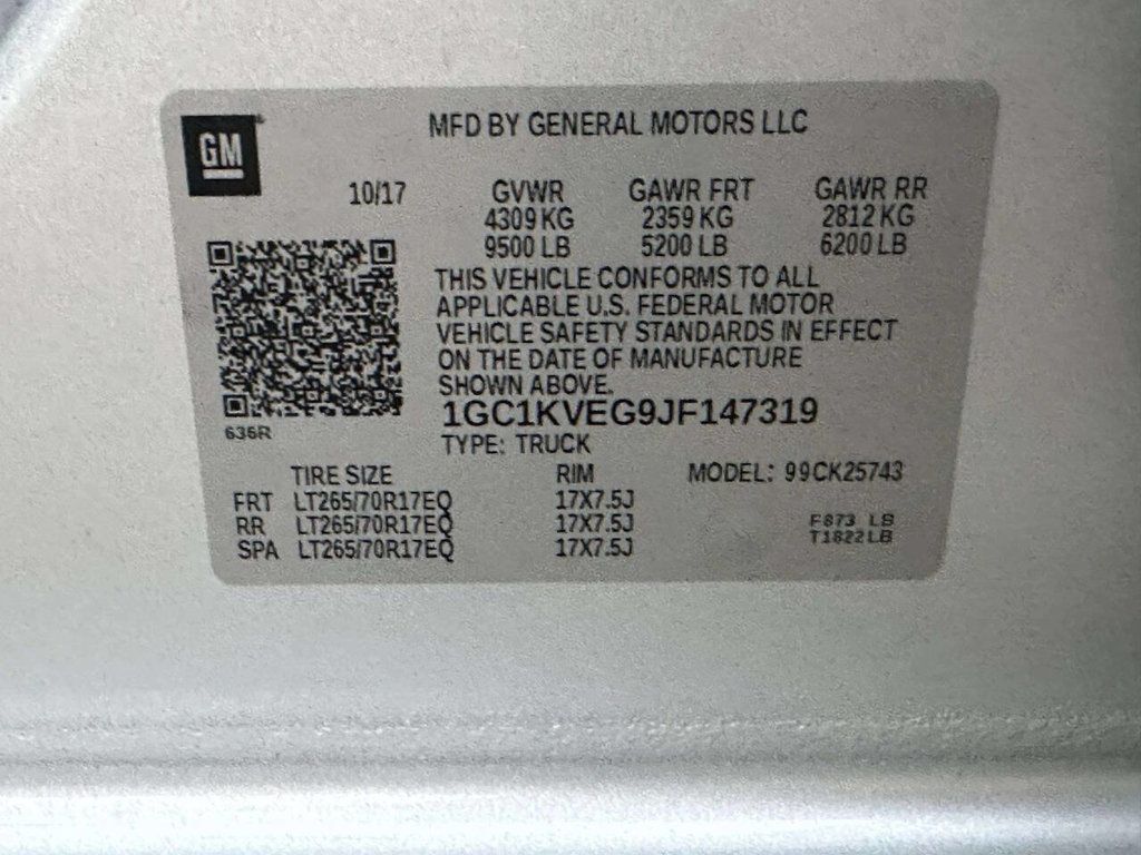 2018 Chevrolet Silverado 2500HD LT 4x4 4dr Crew Cab LB - 22982290 - 26