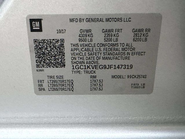 2018 Chevrolet Silverado 2500HD LT 4x4 4dr Crew Cab LB - 22982290 - 26