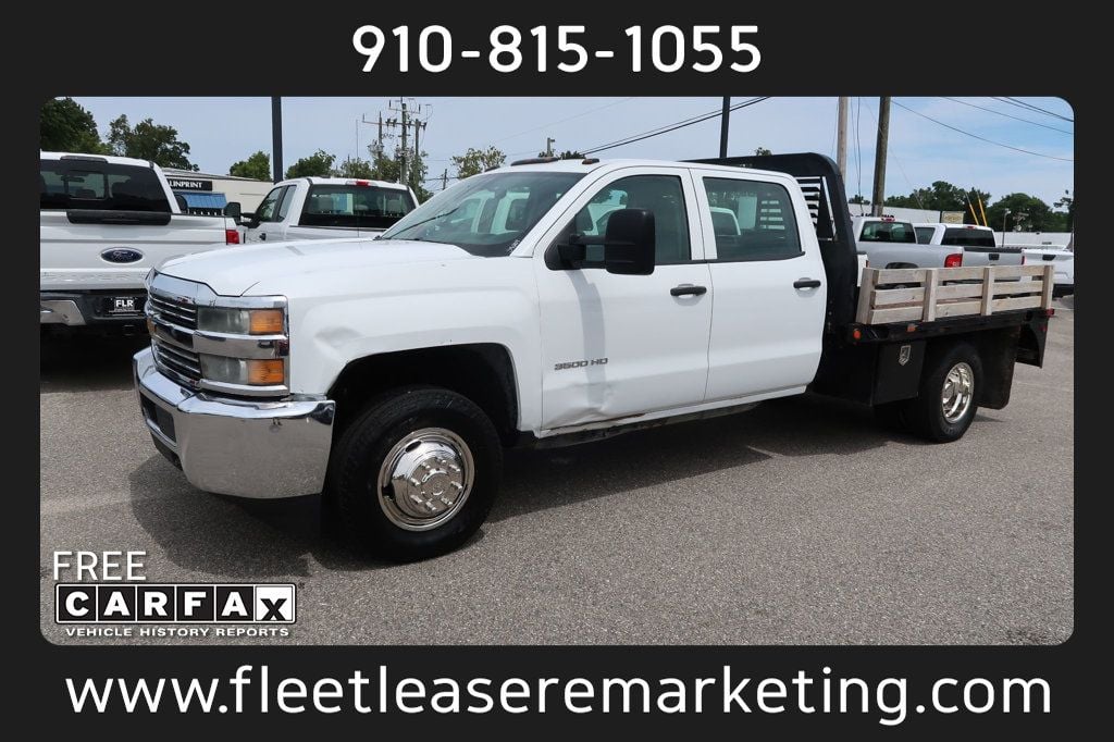 2018 Chevrolet Silverado 3500HD Silverado 3500 2WD Crew Cab 10' Flatbed DRW - 22567422 - 0