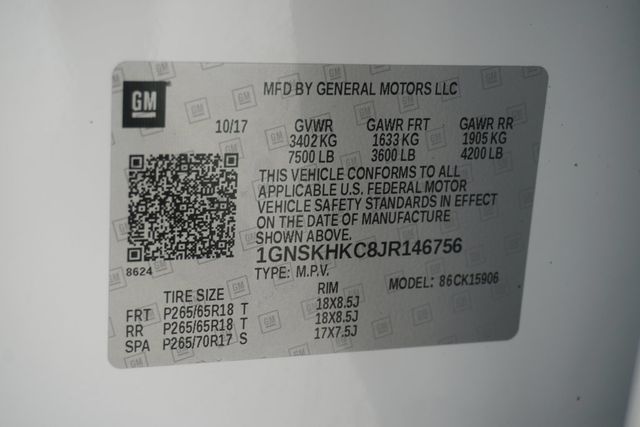 2018 Chevrolet Suburban 4WD 4dr 1500 LT - 23039890 - 34