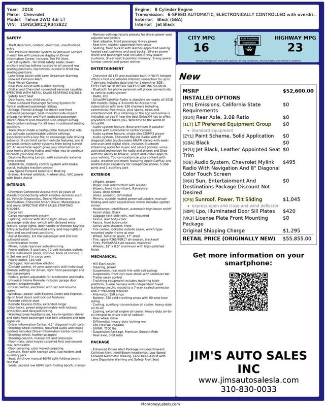 2018 Chevrolet Tahoe LT Enhanced Driver Alert Pkg - 22926142 - 7