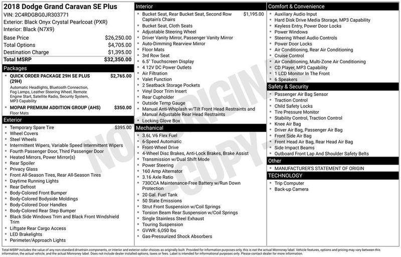2018 Dodge Grand Caravan SE Plus Wagon - 23052151 - 5